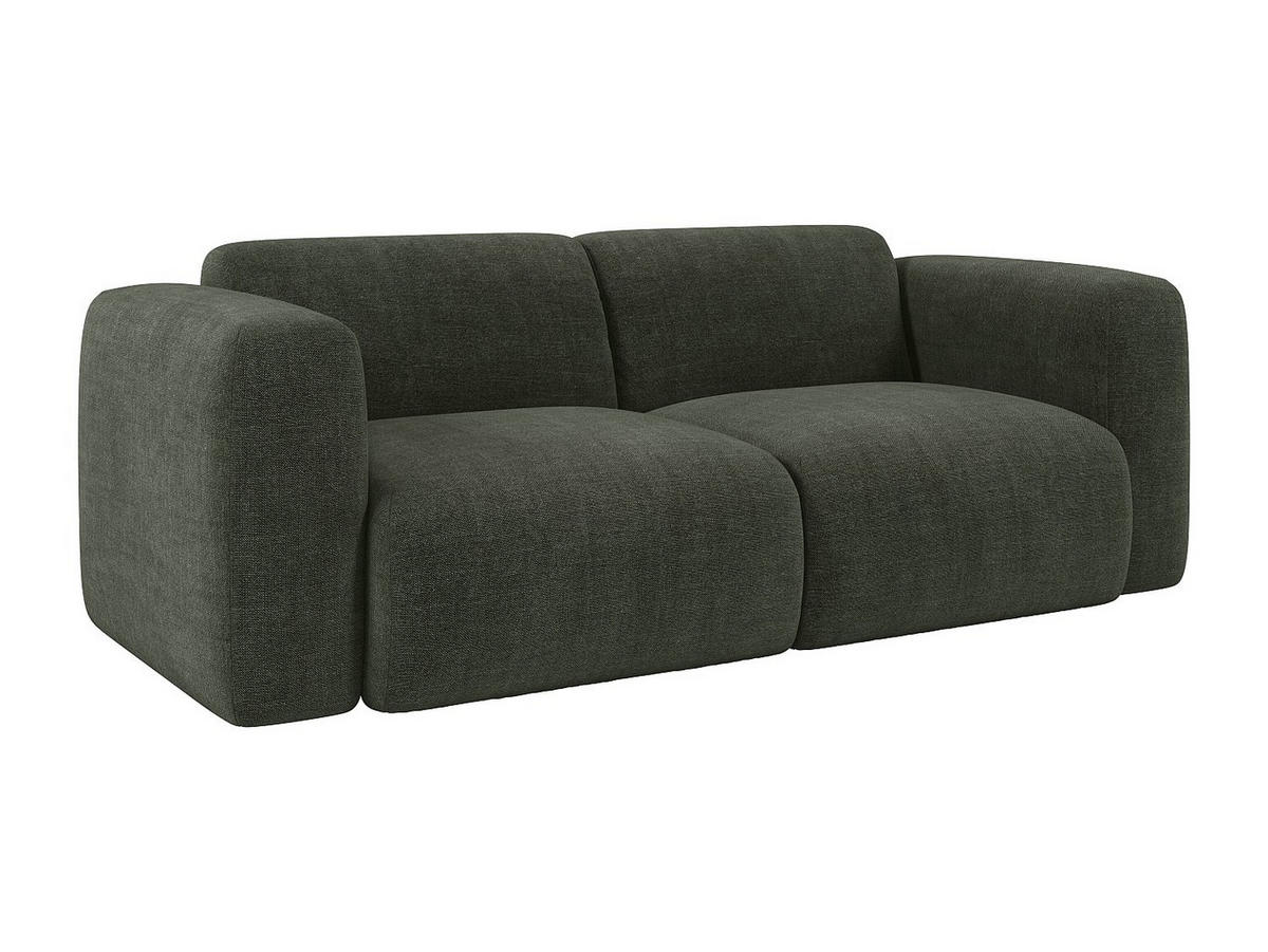 SOFA - 3 Personen - stoff - grün Pogni - Grün, Textil (205/73/97cm) - Vente-Unique