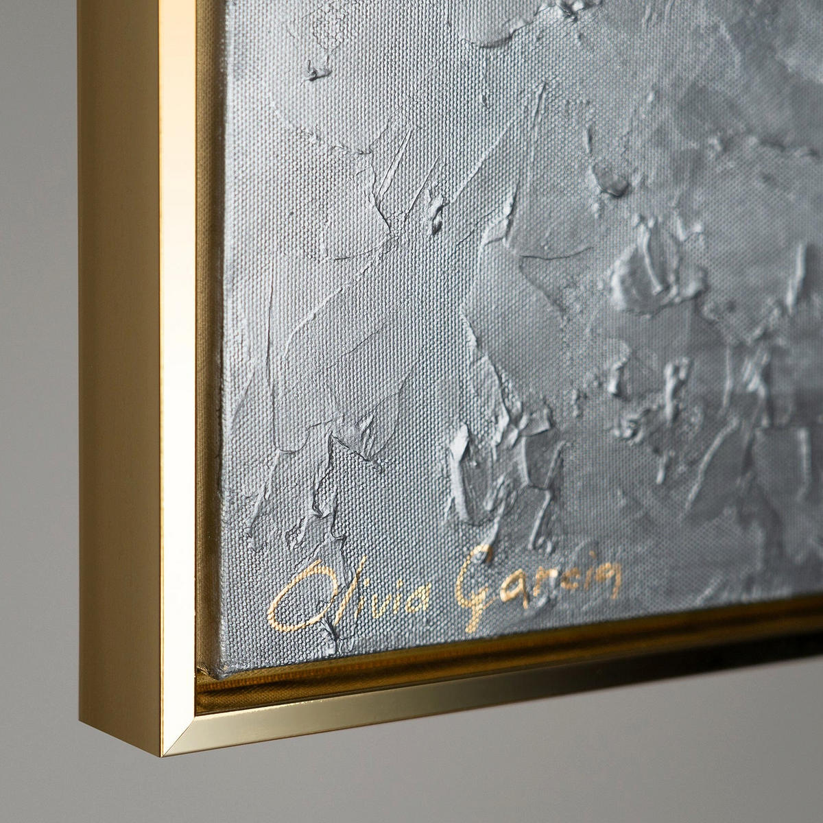 GEMÄLDE Magische Fische Schattenfugenrahmen Gold 60x40 cm - Goldfarben, Holz (60/40cm) - YS-art gallery