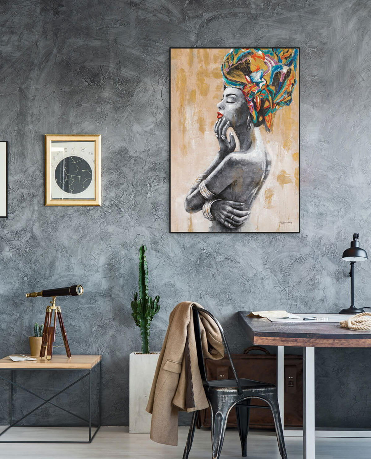 ACRYLBILD HANDGEMALT 70/100 cm - Beige/Multicolor, Holz/Textil (1.74/100cm) - KUNSTLOFT