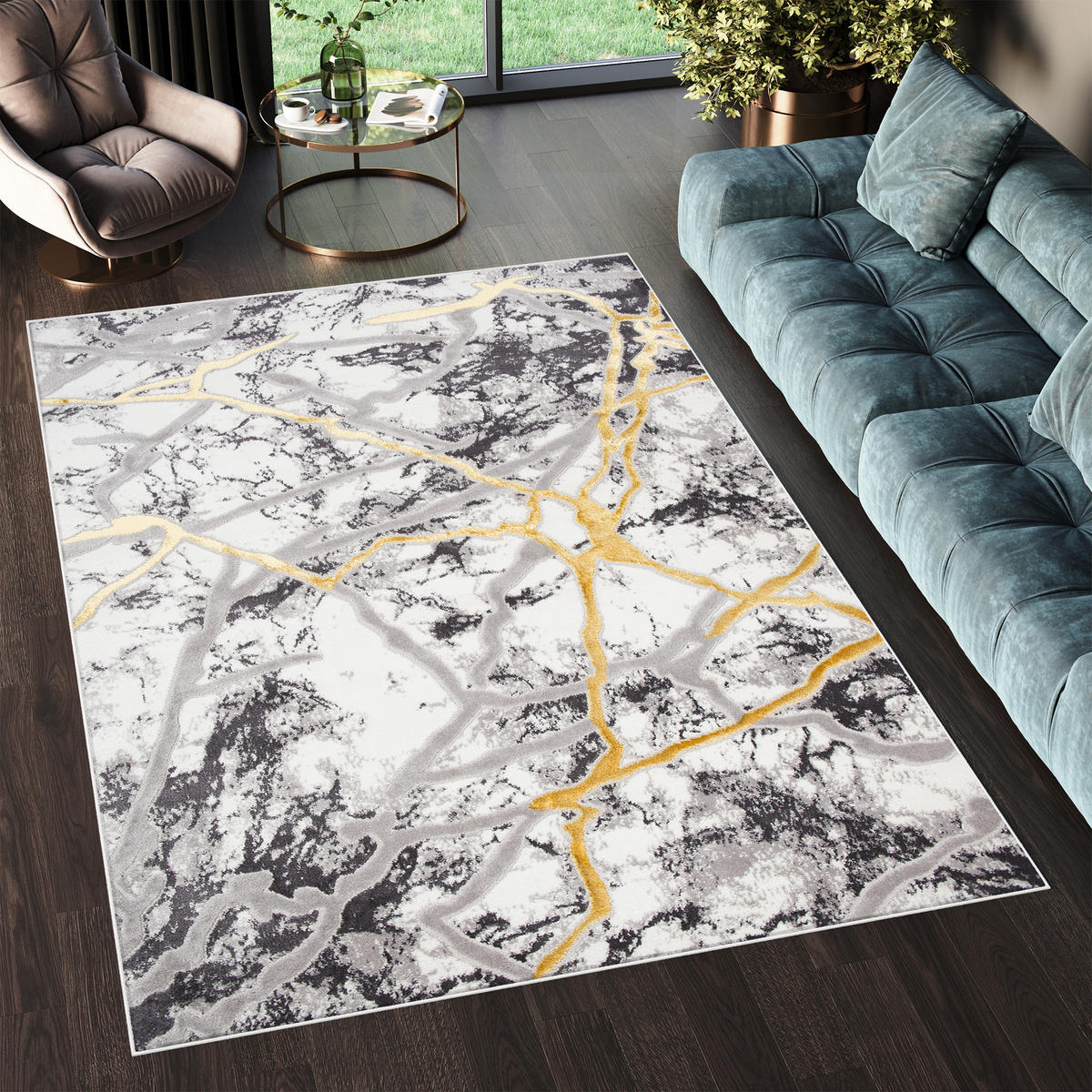 TEPPICH SHINE Creme 120/170 cm - Creme, Textil (120/170cm) - Tapiso
