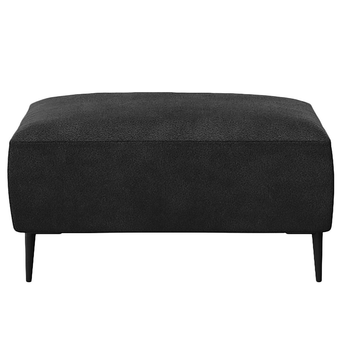 POLSTERHOCKER - Anthrazit/Schwarz, Textil/Metall (90/45/60cm) - home24