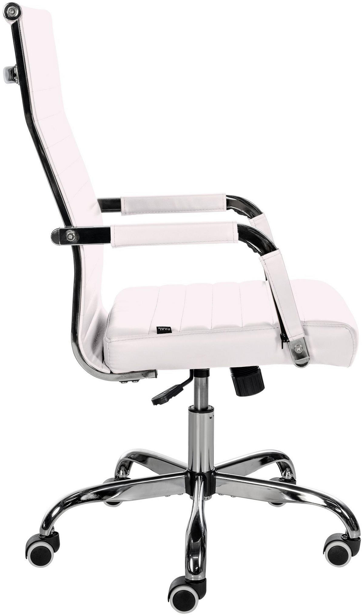 DREHSTUHL Lederlook weiß - Weiß, Textil/Metall (51/98/63cm) - CLP