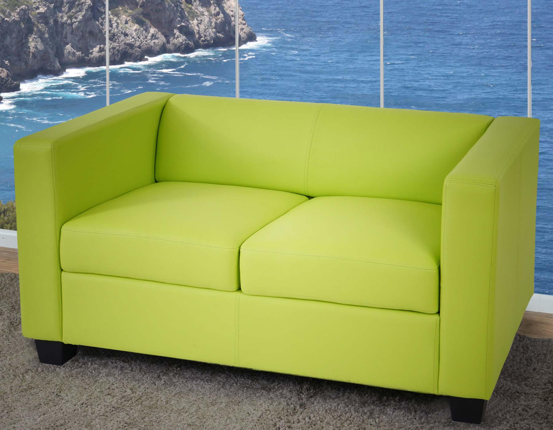 2-SITZER-SOFA Hellgrün - Hellgrün, Textil (137/70/75cm) - MCW