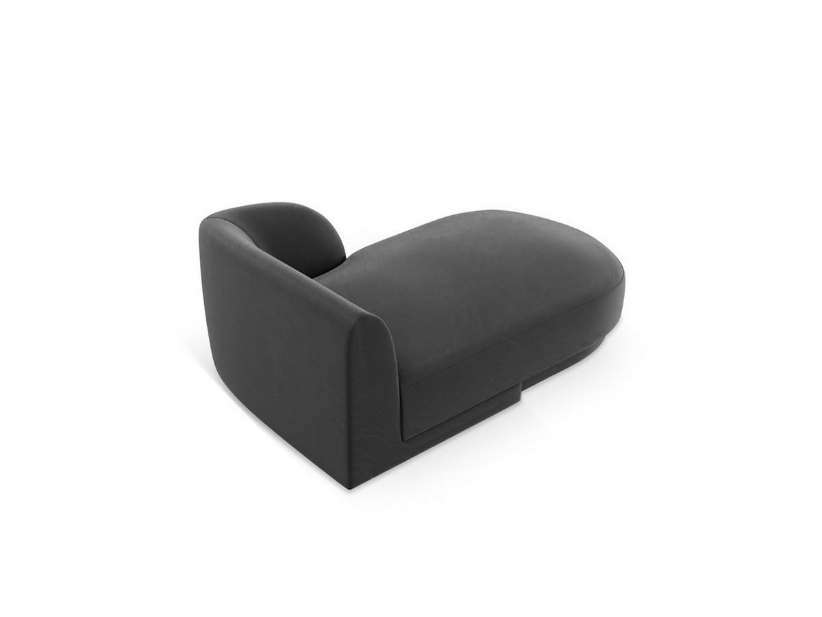 CHAISELONGUE rechts Miley aus Samt grau - Grau, Textil (90/70/156cm) - Micadoni