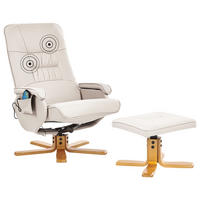 MASSAGESTUHL Hellbeige Relaxpro - Beige/Braun, Kunststoff (68/98/50cm) - Beliani