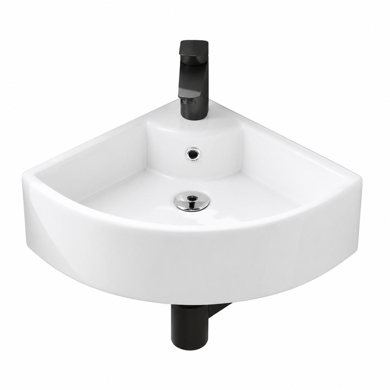 WASCHBECKEN mit Hahnloch 46 x 31 cm - Weiß, Keramik (32/12.5/46cm) - HOROW