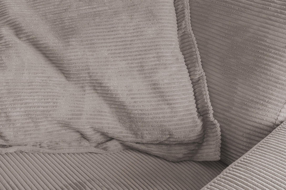 FLATTERKISSEN MADELINE Taupe Cord - Taupe, Textil (75/12cm) - KAWOLA
