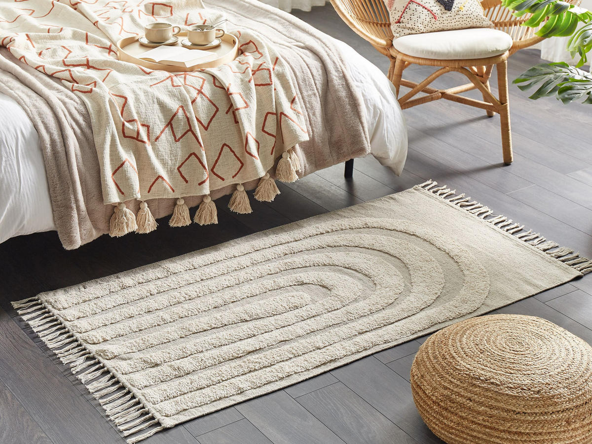 KURZFLOR-TEPPICH Hakkari 150/80 cm - Beige, Textil (80/150cm) - Beliani