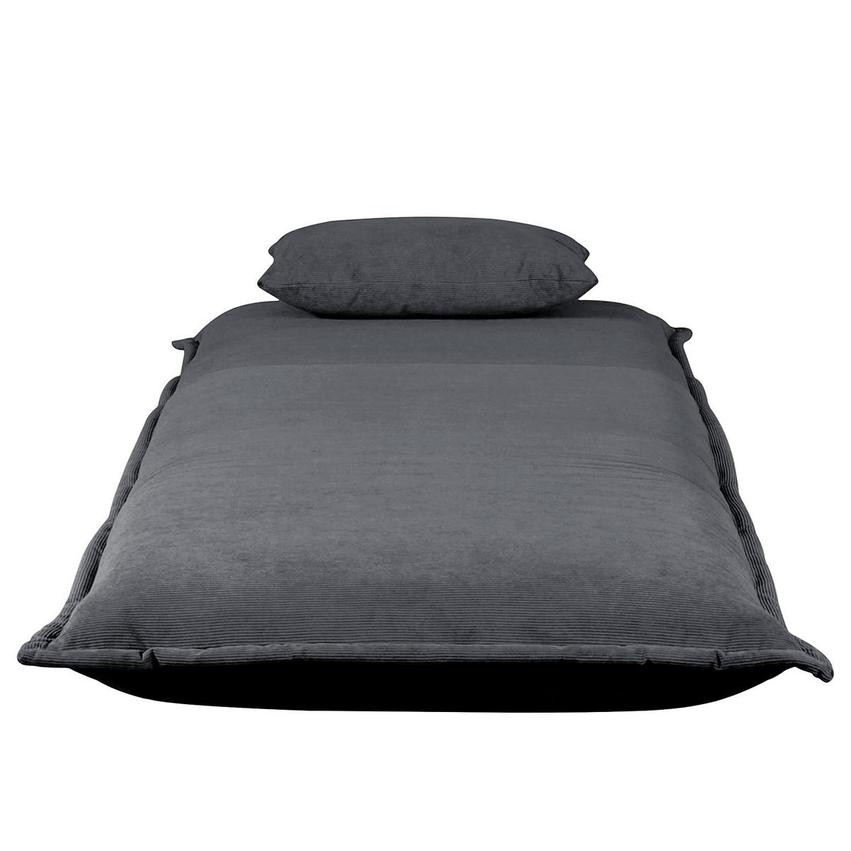 SCHLAFSESSEL - Anthrazit, Textil/Metall (100/73/85cm) - home24