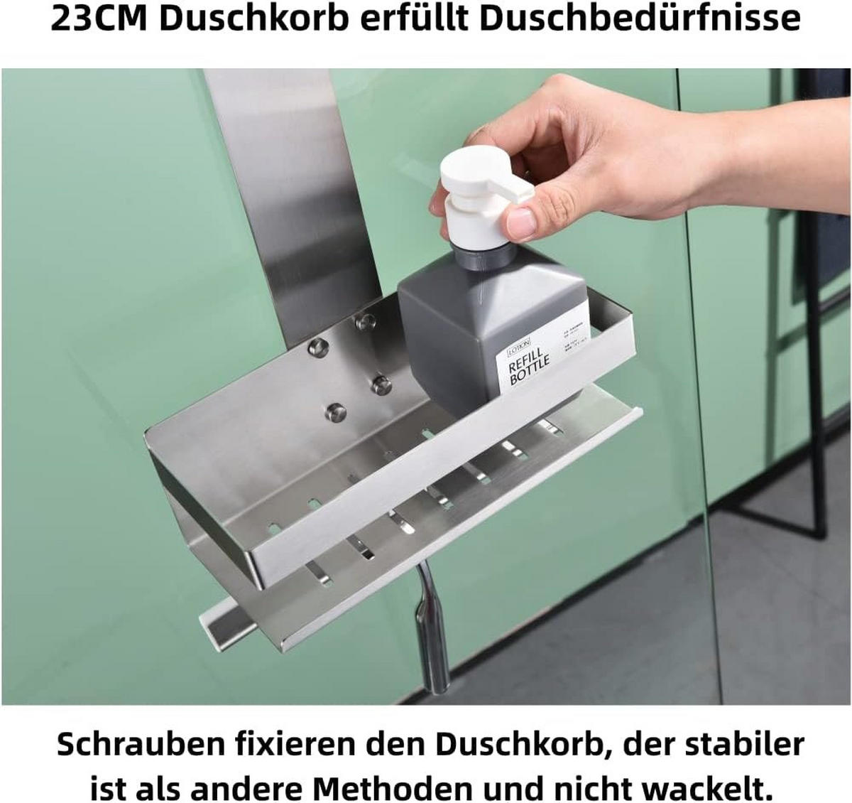 DUSCHREGAL , Duschhalterung - Silberfarben, Metall (23/10/70cm) - BELZ