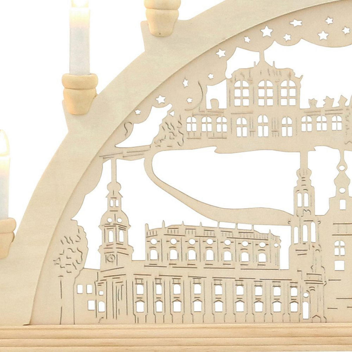 SCHWIBBOGEN Dresden 10-flammig - Multicolor, Holz (0.1/1/0.1cm) - Dekoteam24