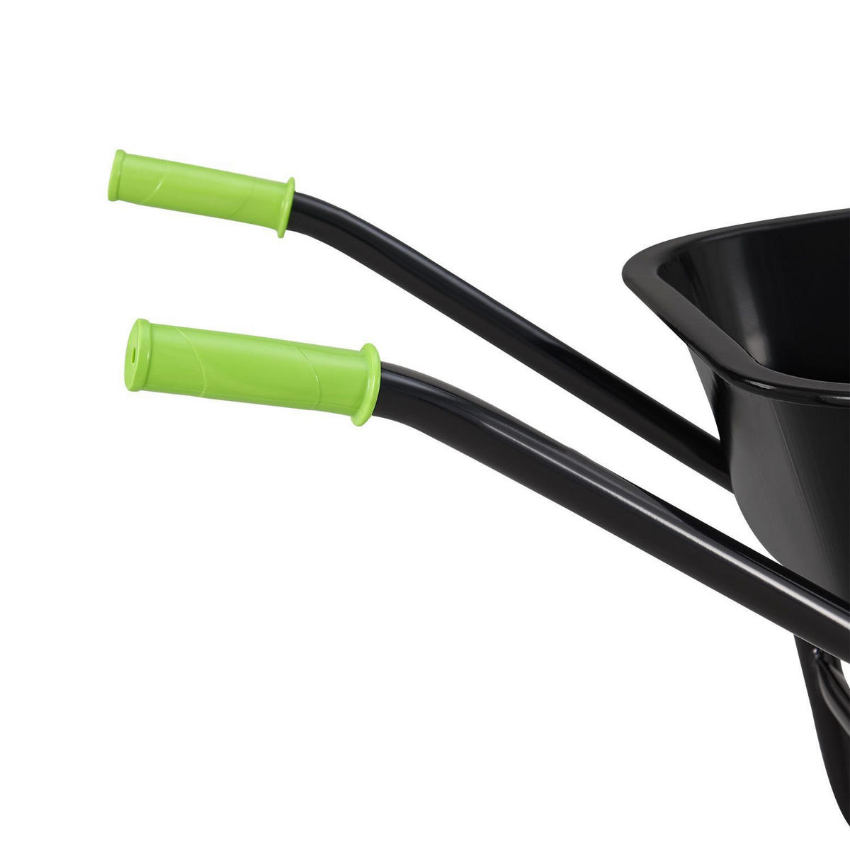 SCHUBKARRE Garden schwarz 100L mit Handschuhen - Schwarz, Metall (59/62/141cm) - Juskys