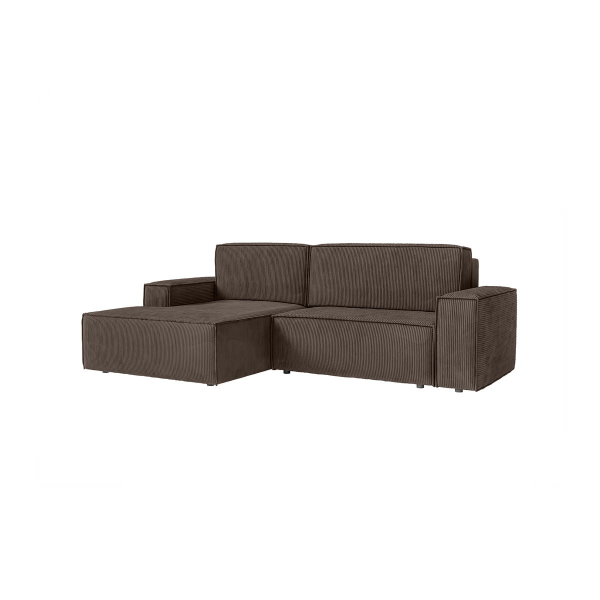 ECKSOFA Kokko mit Schlaffunktion, Braun - Braun, Textil (267/167cm) - Fedve