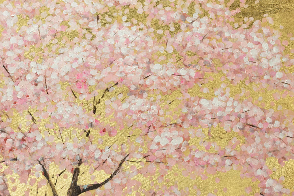 ÖLGEMÄLDE 120/60 cm - Pink/Braun, Holz/Textil (1.88/60cm) - KUNSTLOFT