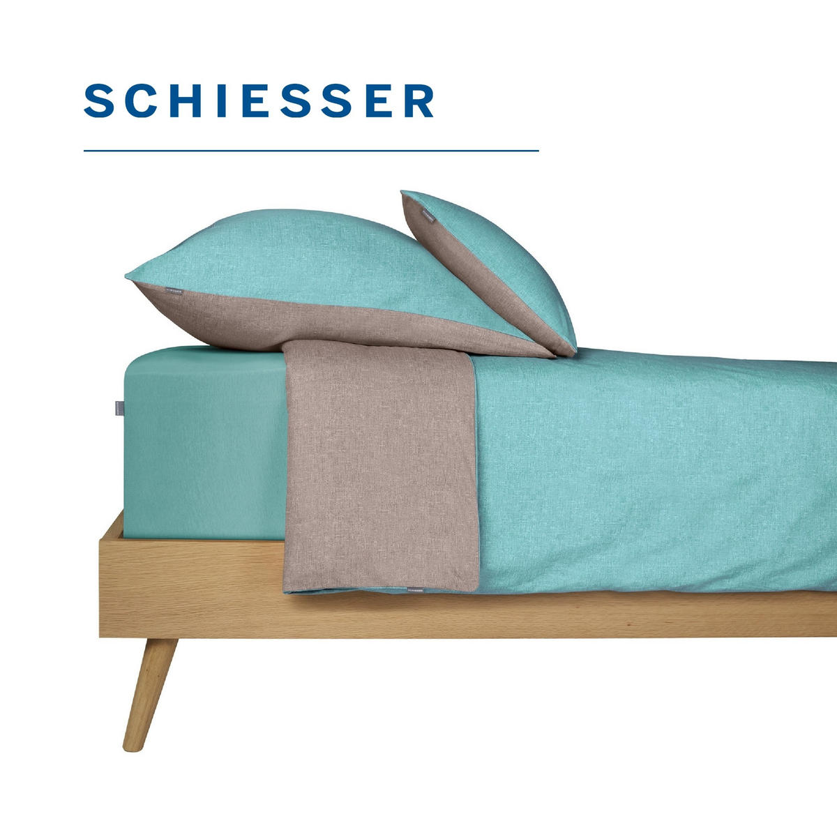 SPANNBETTLAKEN Jessi 100% Baumwolle 150x200 cm Mint - Mintgrün, Textil (150/200cm) - SCHIESSER