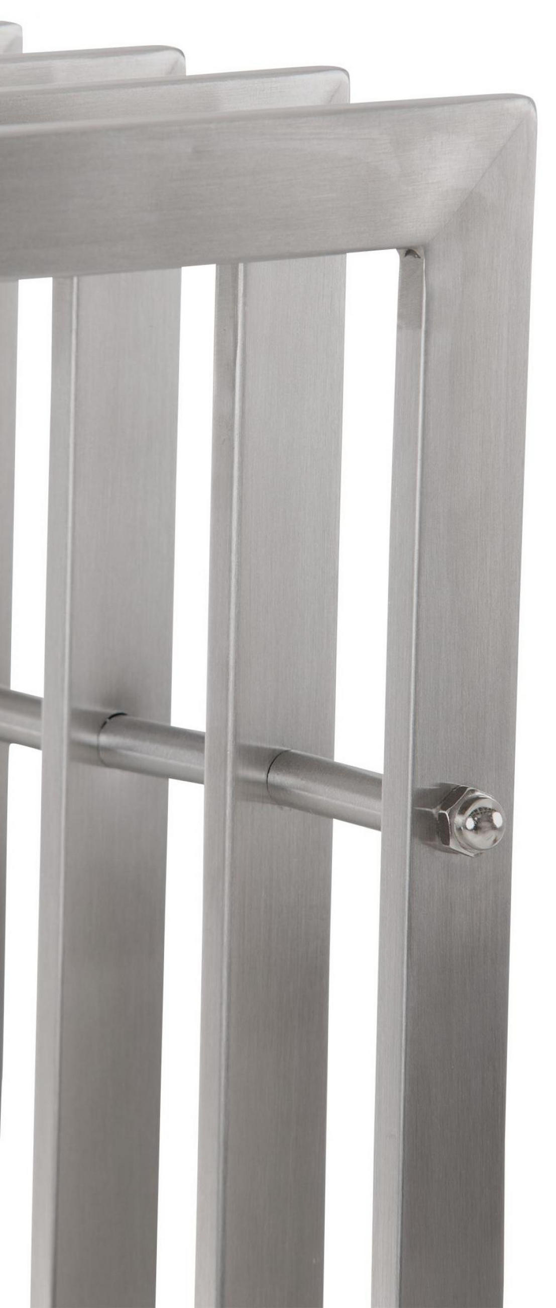 KAMINHOLZREGAL 50/40/150 cm Metall edelstahl - Edelstahlfarben, Metall (50/150/40cm) - CLP