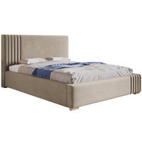 BETT Beige BEN 13 Mit Bettkasten 120x200 cm - Eichefarben/Beige, Textil (120/200cm) - Sepro Meble