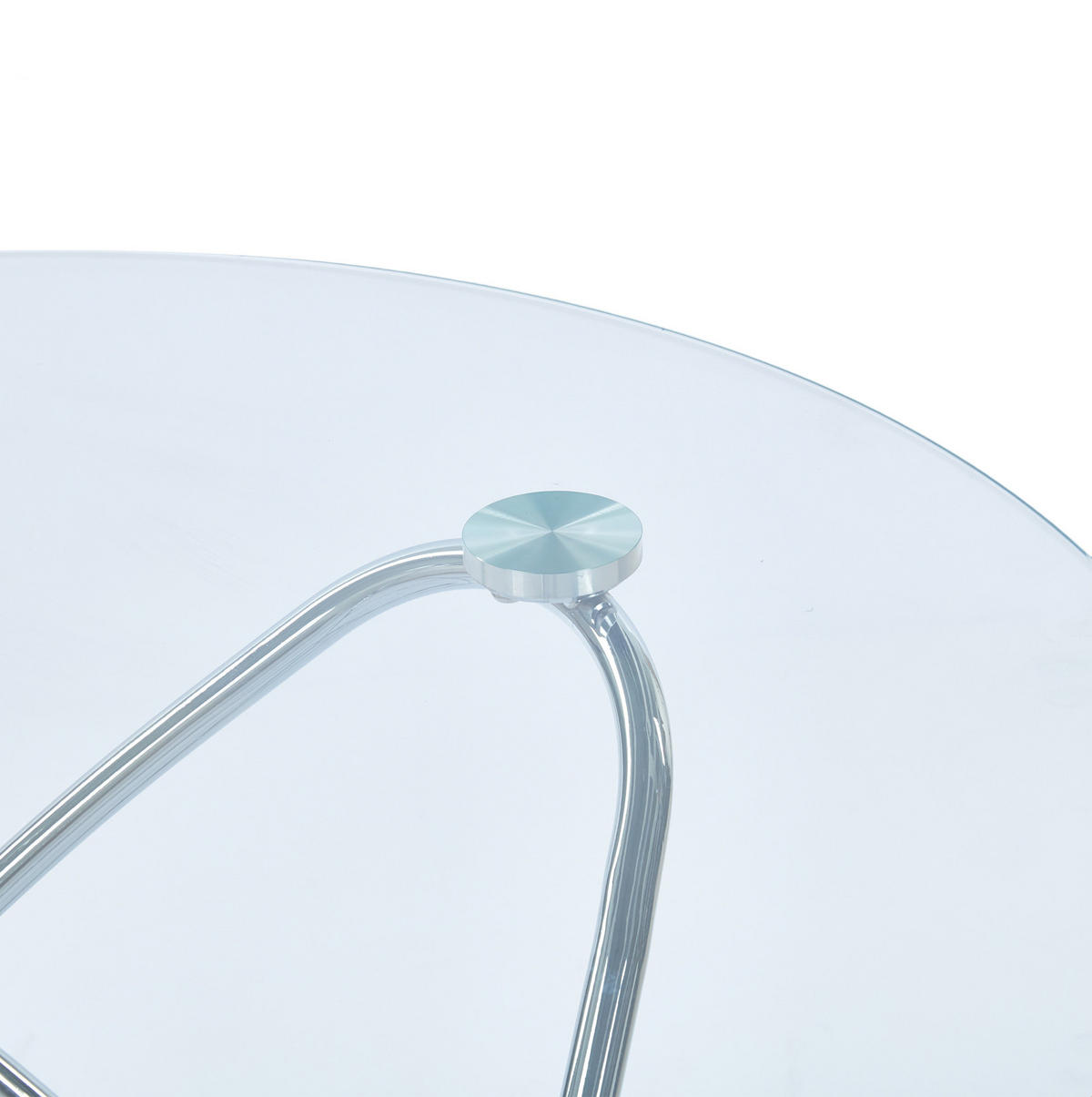 ESSTISCH 80/80/75 cm chrom aus Glas mit Metallgestell pflegeleichter Oberfläche - Chromfarben, Glas (80/80/75cm) - OKWISH
