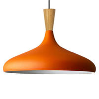 PENDELLEUCHTE Champion Holz 35/30 cm - Orange, Metall (30/35/140cm) - Bamyum