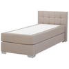 BOXSPRINGBETT 90/200cm Sandbeige Admiral - Beige, Textil (90/200cm) - Beliani