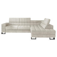 ECKSOFA Laris, Seite: Rechts - Creme/Schwarz, Holz/Textil (271/203cm) - MIRJAN24