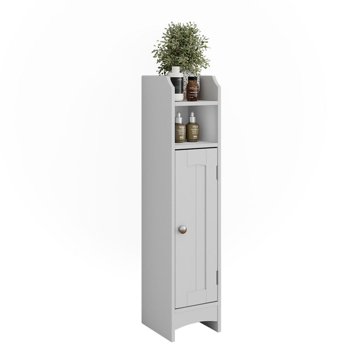MIDISCHRANK Bianco Weiß 18 x 81 cm mit 5 Fächern - Weiß, Holzwerkstoff (18/81/20cm) - Vicco
