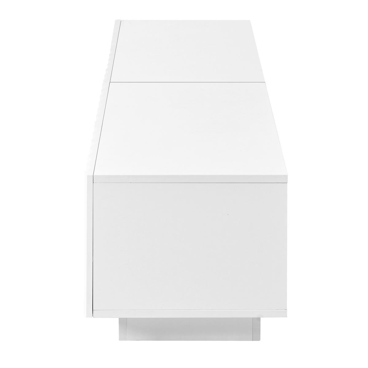 LOWBOARD in Weiß TV-Schrank mit Schubladen und Metallbeinen, 180 B x 35 T x 40H(cm), für Wohnzimmer - Weiß, Holzwerkstoff (200/35/40cm) - STILVORA