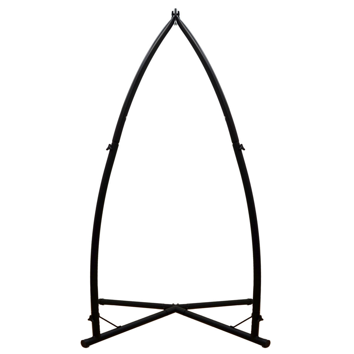 HÄNGESESSELGESTELL bis 120kg, 215cm, Schwarz - Schwarz, Metall (110/110/215cm) - Amanka