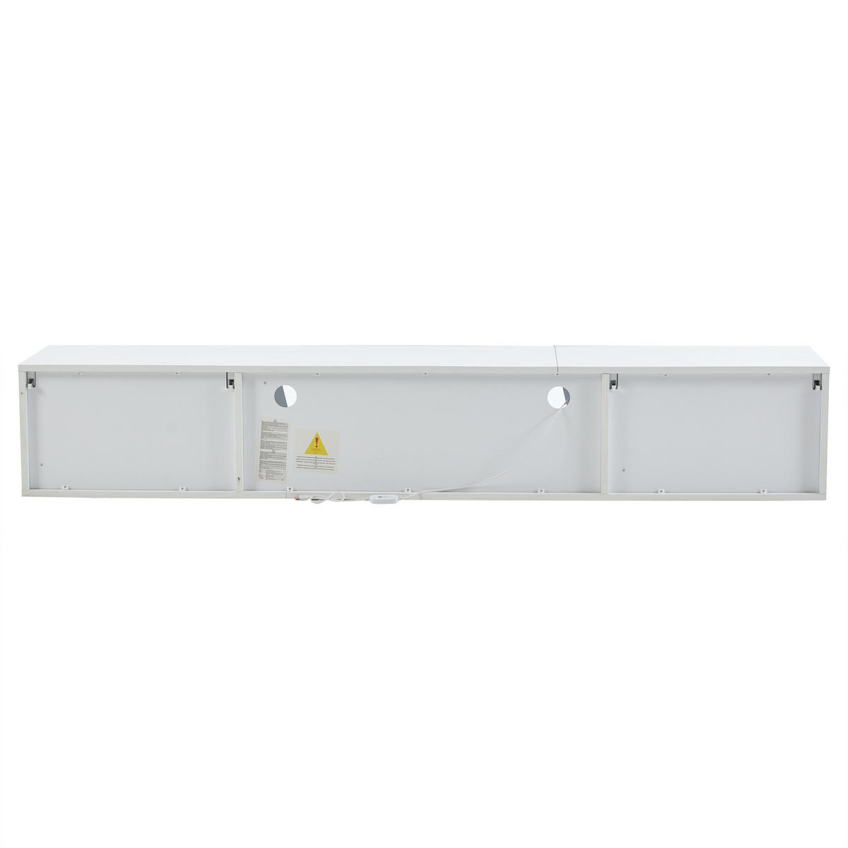 TV-ELEMENT 180/35/30 cm Hängend Hochglanz Weiß mit LED-Beleuchtung und 3 Türen - Weiß, Holzwerkstoff (35/30/180cm) - Korfee