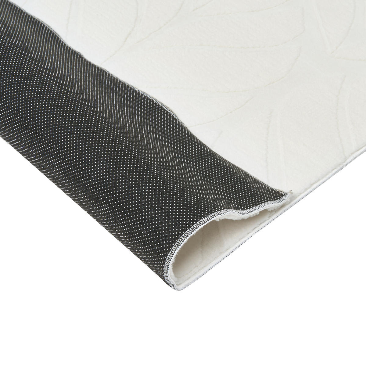 KOBEREC Z UMĚLÉ KOŽEŠINY Krémově bílý 80/300 cm Mitchell - bílá/krémová, plast (80/300cm) - Beliani