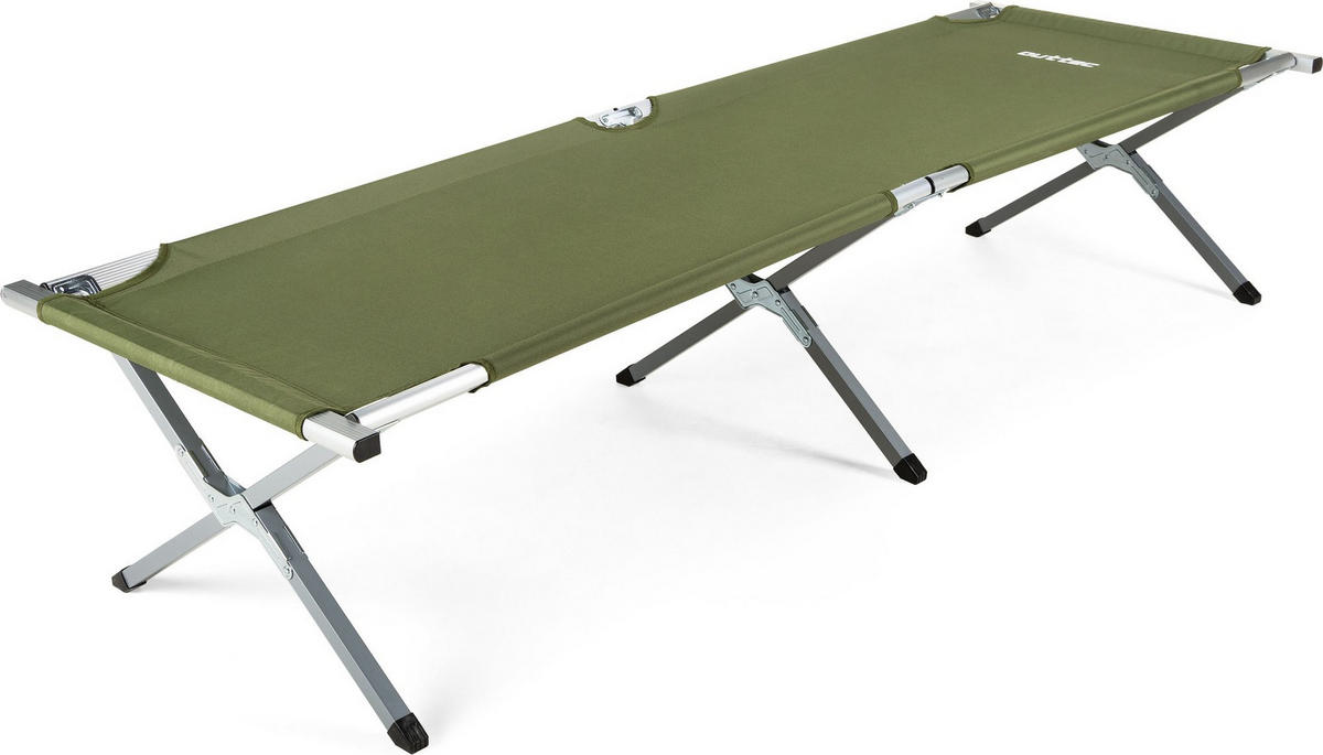 CAMPINGBETT 203/62/45 cm - Olivgrün, Metall (62/45/202cm) - Outtec