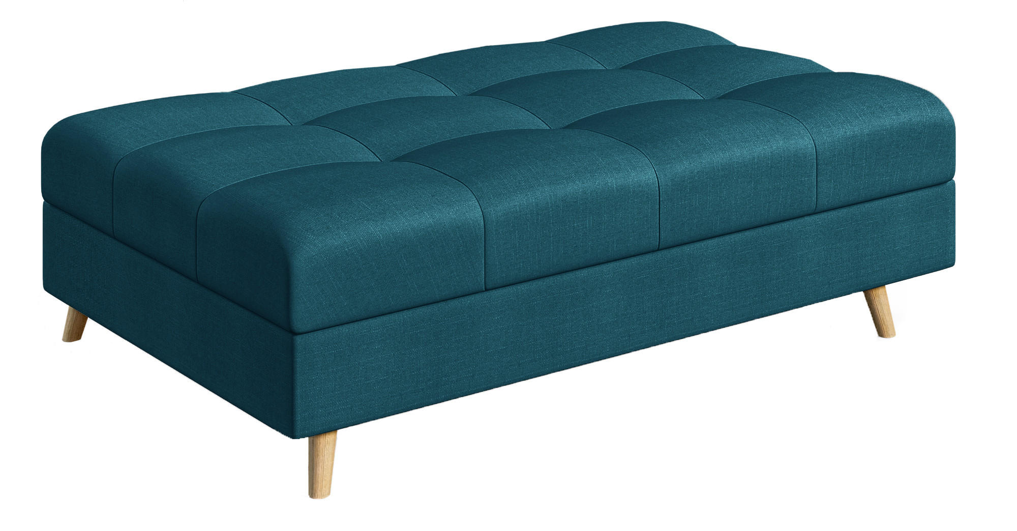 HOCKER Lorine Mikrofaser Blau - Blau, Textil (118/40/73cm) - S-Style Möbel