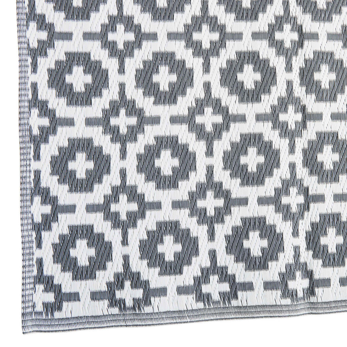 IN-/OUTDOORTEPPICH Colour Clash - Weiß/Grau, Kunststoff (118/180cm) - Butlers