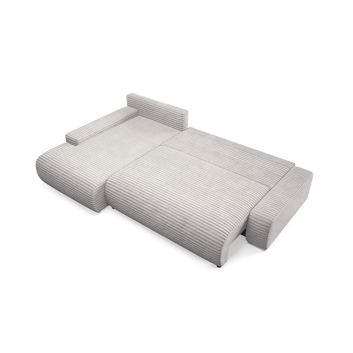ECKSOFA Ivana 3 Sitzplätze Hellgrau - Hellgrau, Holz (265/172cm) - Petits-meubles