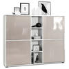 HIGHBOARD Cuba Türen in Sandgrau Hochglanz - Sandfarben, Holzwerkstoff (130.5/105.5/35.5cm) - Vladon