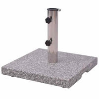 SONNENSCHIRMSTÄNDER Ständer Basis Quadrat 20Kg - Grau, Stein (40/40cm) - vidaXL
