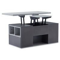 COUCHTISCH höhenverstellbar 100 x 51 x 47 cm Spanplatte Grau - Grau, Holzwerkstoff (100/51/47cm) - Meubliv