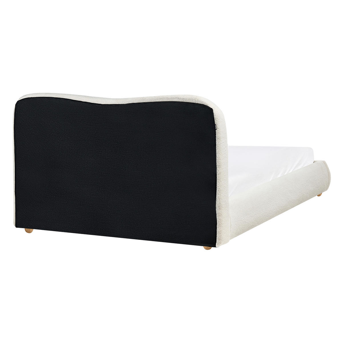 POSTEL s úložným prostorem 140/200 cm Bouclé Krémově bílá Blagnac - krémová, textil (140/200cm) - Beliani