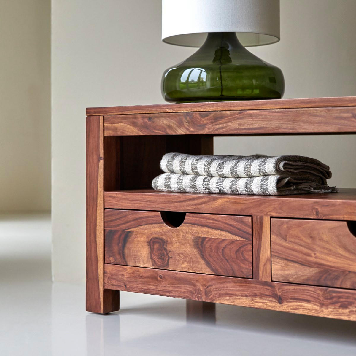 TV-SCHRANK Oliver Dunkelbraun aus Palisander - Dunkelbraun, Holz (200/50/45cm) - Tikamoon
