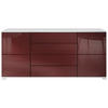 SIDEBOARD Rova Bordeaux Hochglanz - Bordeaux, Holzwerkstoff (166.5/75.5/35cm) - Vladon