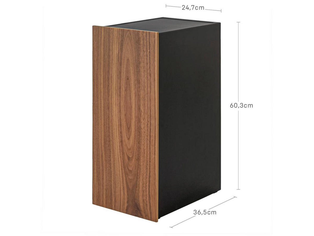SPIELEKONSOLEN-SCHRANK Tower schwarz 24/60/36 cm - Schwarz, Metall (24/60/36cm) - Yamazaki