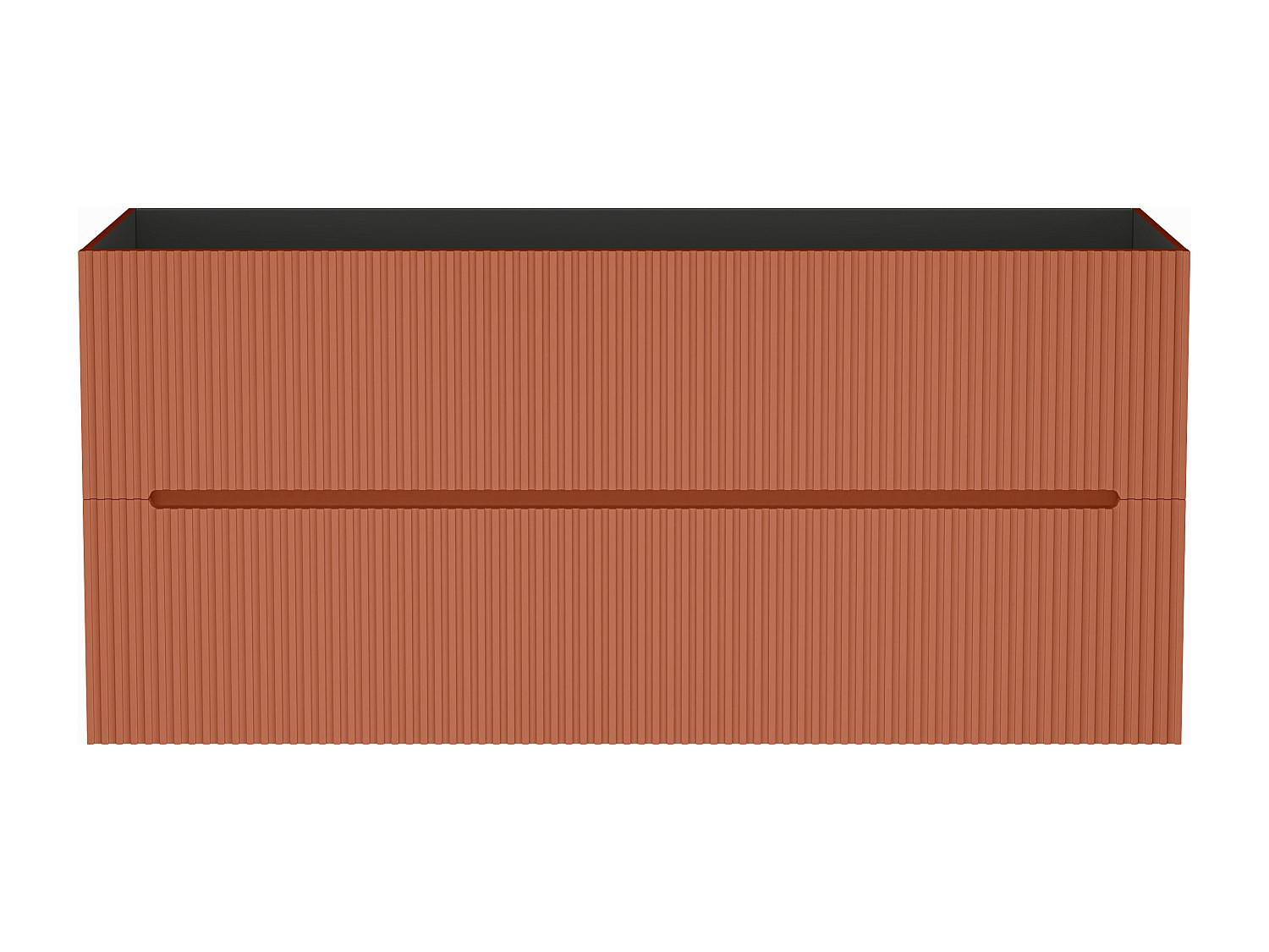 WASCHBECKENUNTERSCHRANK - 120 cm x 45.5 cm - Holz, Platte - Terracotta - PAVANI - Terracotta, Holz (120/55/45.5cm) - Vente-Unique
