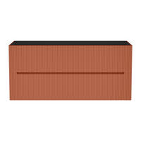 WASCHBECKENUNTERSCHRANK - 120 cm x 45.5 cm - Holz, Platte - Terracotta - PAVANI - Terracotta, Holz (120/55/45.5cm) - Vente-Unique