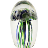 BRIEFBESCHWERER Medusa Grün Blau - Multicolor, Glas (4/11/4cm) - FURNARO