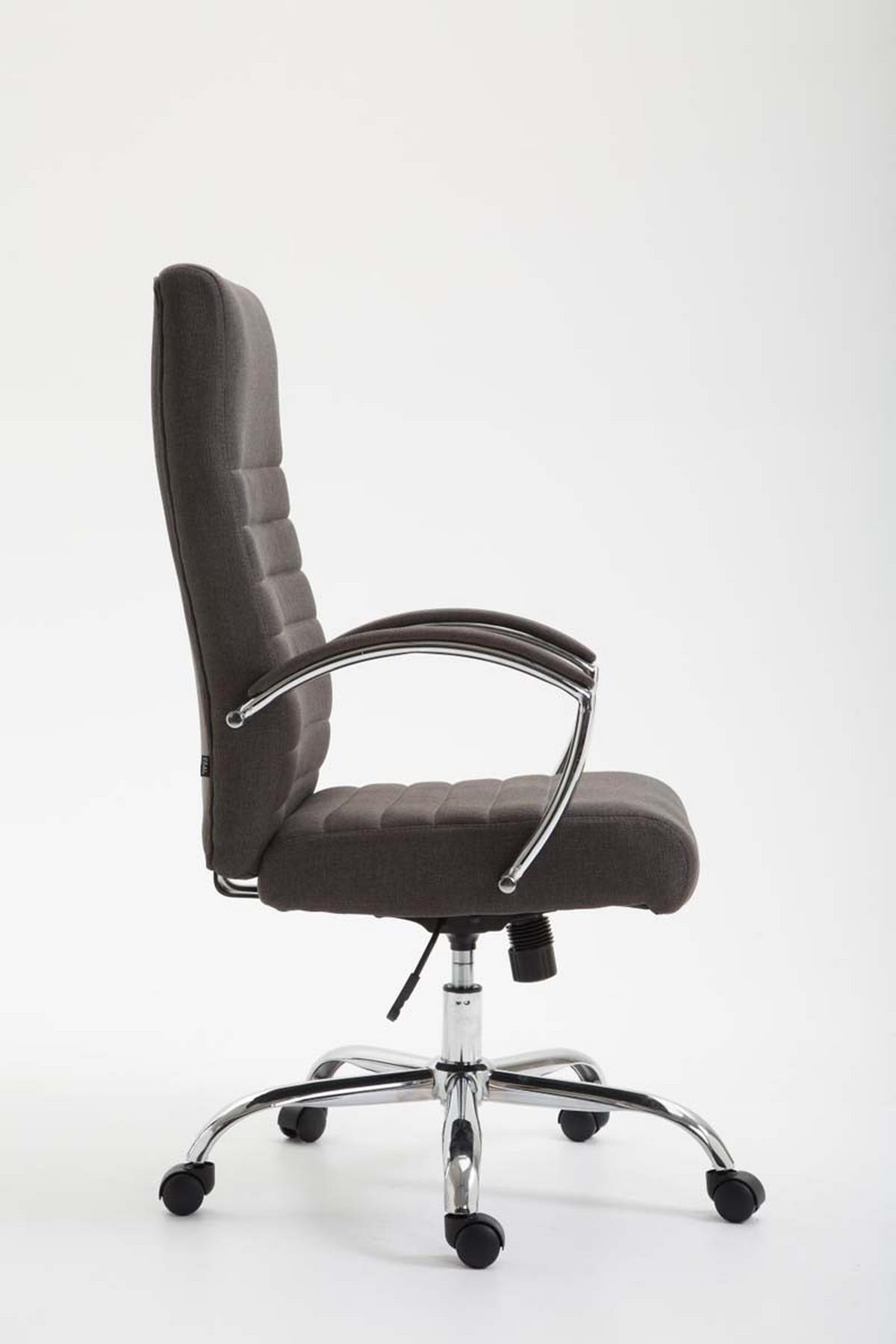 CHEFSESSEL Stoff Dunkelgrau - Dunkelgrau, Textil/Metall (60/110/68cm) - CLP