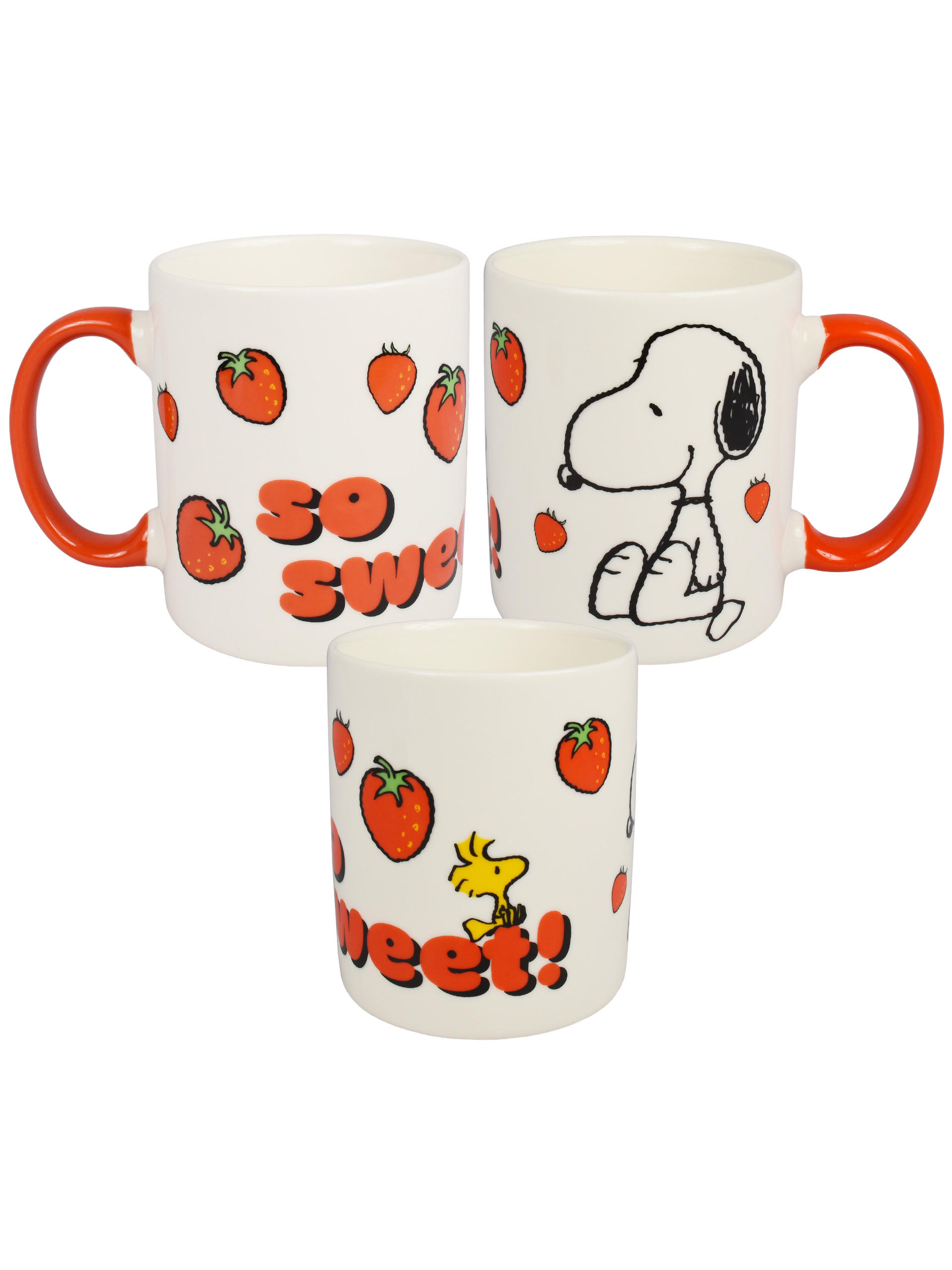 KAFFEEBECHER The Peanuts Snoopy So sweet! Weiß/Rot 320 ml - Multicolor, Keramik (0.32L) - United Labels