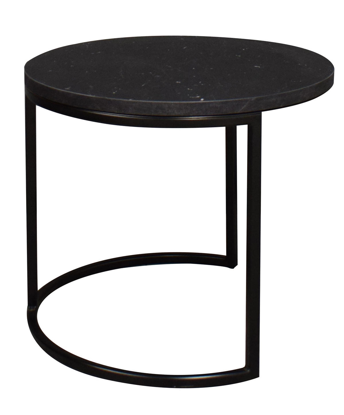 COUCHTISCH Rund Elesa 2 60x51x60 Holzwerkstoff Schwarz/Keramik schwarz - Schwarz, Holzwerkstoff (60/60/51cm) - 58aufmkessel