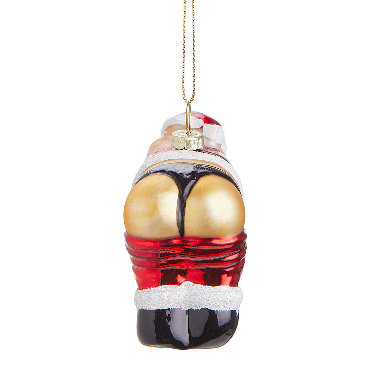 BAUMANHÄNGER Hang On Naughty Santa - Rot, Glas (4/9/7cm) - Butlers