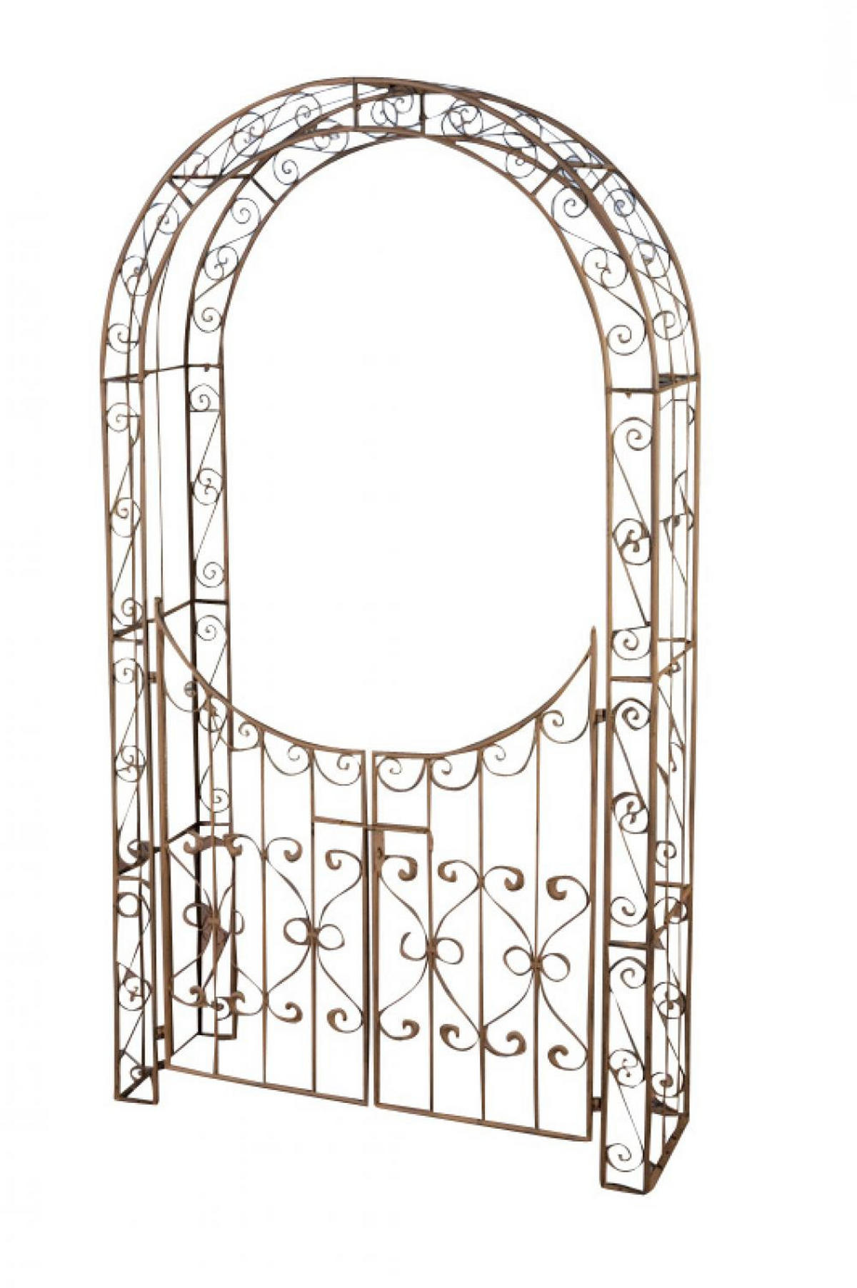 ROSENBOGEN Metall Antik Braun - Braun, Metall (135/245/41.5cm) - CLP