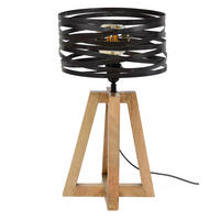 TISCHLEUCHTE Twist Schwarz 29/29/ 50 cm - Schwarz, Holz (29/29/50cm) - Hoyz Collection